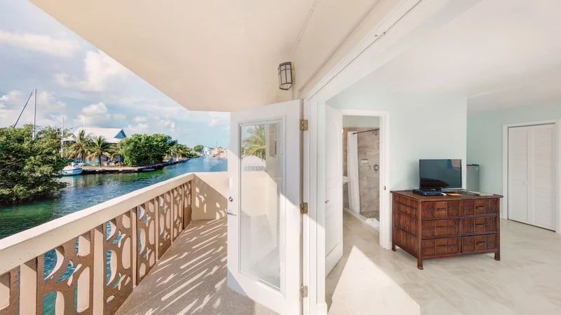 Balcony view overlooking the canal